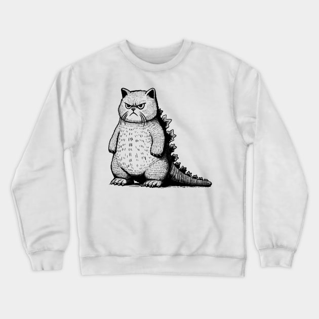 Catzilla Crewneck Sweatshirt by Stupiditee